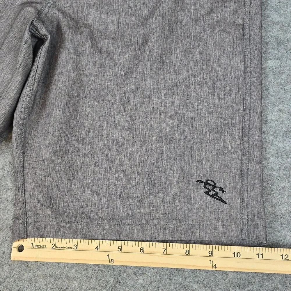DaHui Mens Heather Grey Hybrid Board Shorts Stretch Surf Walk Shorts Size 34